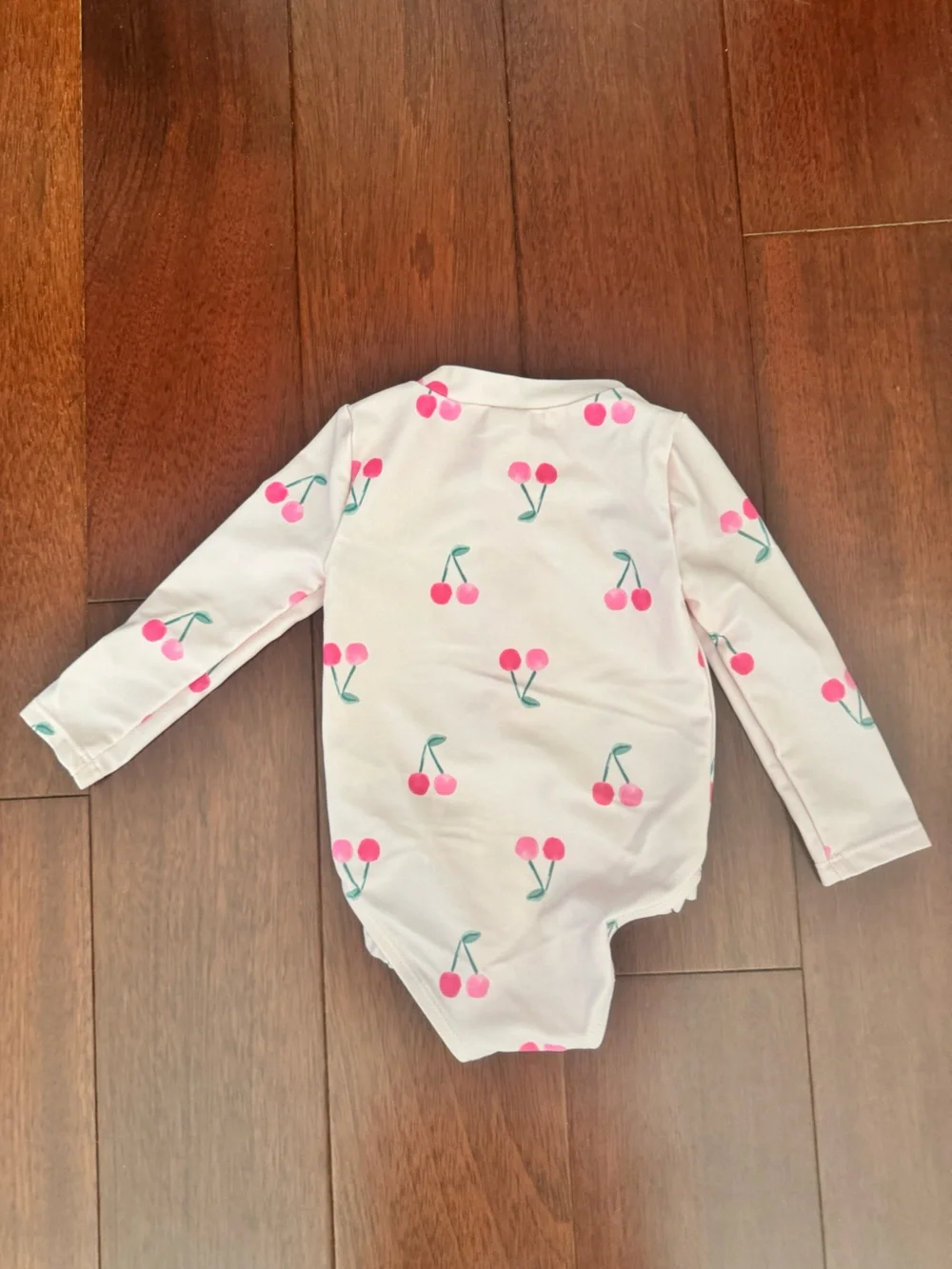 Carter's Pink Cherry Print Zip One-Piece Bodysuit